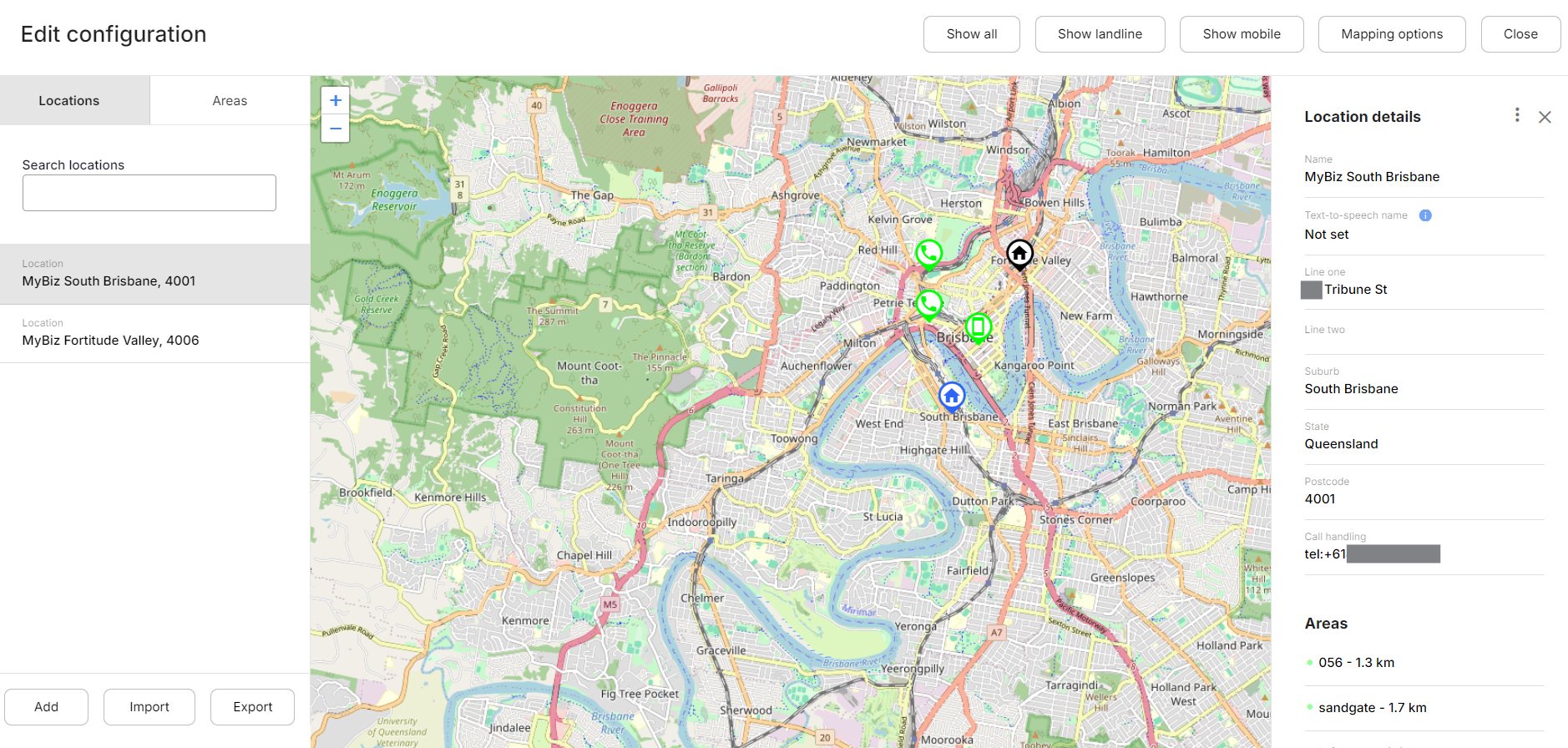 The area viewer